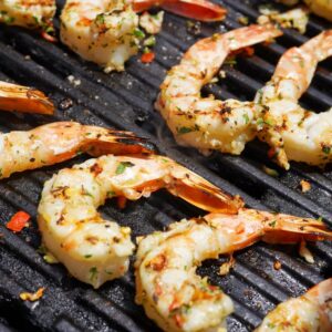 Grilled BBQ Lime & Garlic Prawns